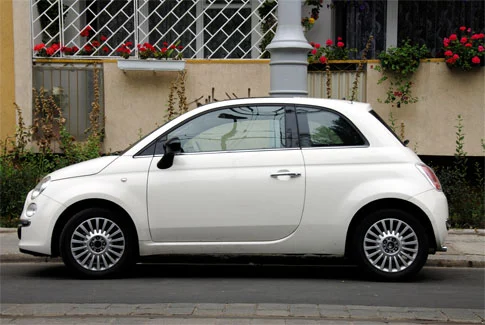 fiat 500 weißer Fiat 500 – Beispiel für Gebrauchtwagenankauf Hörstel